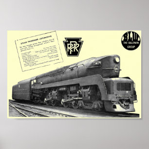 Baldwin-Pennsylvania Railroad T-1 Steam Locomotive Poster