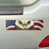 Baldwin the Cute Bald Eagle Bumpersticker (Op auto)