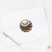 Baldwin the Cute Bald Eagle Ronde Sticker (Envelop)