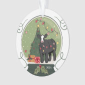 Baldy Koe kerstversiering Ornament (voorkant)