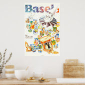 Bâle, Die stadt am Rhein, Suisse, Affiche de voyag (Cuisine)