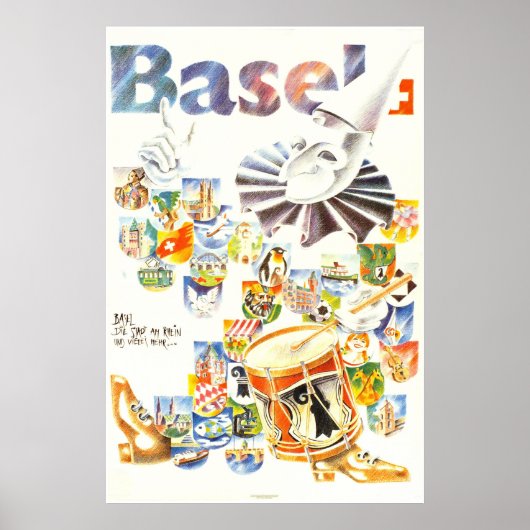 Bâle, Die stadt am Rhein, Suisse, Affiche de voyag (Devant)