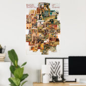 Bâle. Suisse, Ville des musées, Affiche de voyage (Bureau à domicile)