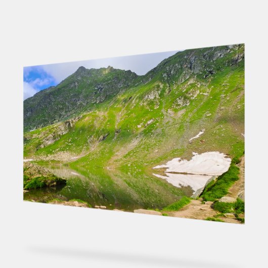 Balea Lake Mountain Slope – Romania Alpine Print (Angle)
