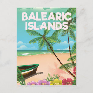 Balearen strand reisposter briefkaart