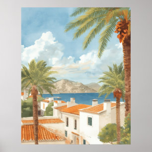 Balearische Eilanden Vintage Franse Reis Poster