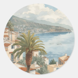 Balearische Eilanden Vintage Franse Reis Ronde Sticker