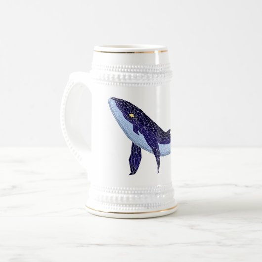 Baleia azul de vidro -  Blue Glass Whale Bierpul (Voorkant links)