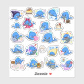 Baleine 22 Stickers (Feuille)