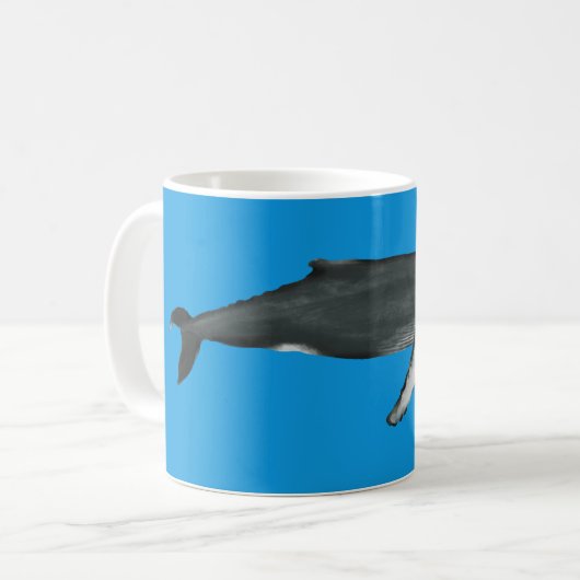 Baleine à bosse bleu Mug (Devant gauche)