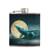 Baleine à bosse volant vers le flacon enveloppé de (Devant)