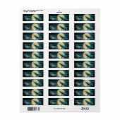 Baleine à bosse volant vers les Étiquettes de adre (Feuille entière)