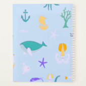Baleine, Ancres, coraux et Motif d'algues (Dos)