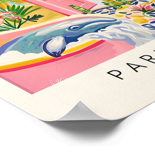 Baleine Beluga Dans Baignoire, Poster De Matisse,  (Coin)