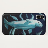Baleine Beluga iPhoneX Coque baleine Coques de sma (Dos (Horizontal))