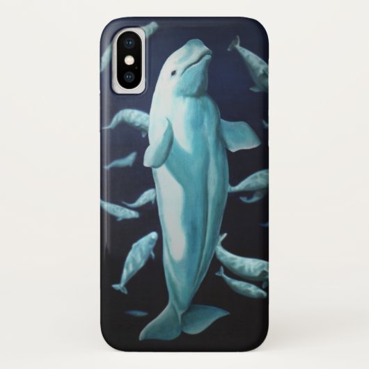 Baleine Beluga iPhoneX Coque baleine Coques de sma (Dos)