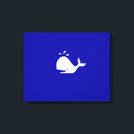 Baleine blanche sur bleu<br><div class="desc">Si vous êtes créatif, vous pouvez changer la taille et la position de la baleine, ou la couleur de l'arrière - plan. Cliquez simplement sur "Customisez-le" et laissez le plaisir commencer! En utilisant les options de l'outil de conception ci-dessus à votre droite, il est facile de sélectionner une "taille" idéale...</div>