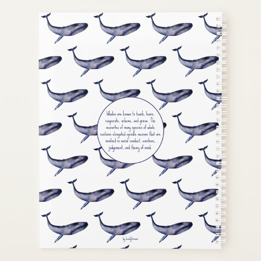 Baleine bleu aquarelle (Dos)