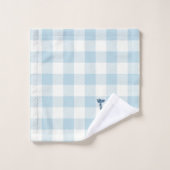 Baleine Bleu Chèque En vichy Motif Ensemble de ser (Gant de toilette)