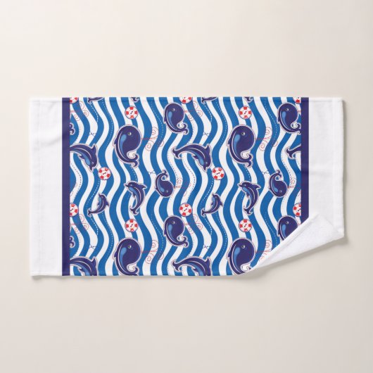 Baleine bleue (Serviette à main)