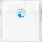 Baleine bleue 1er anniversaire Favoriser Sticker (Sac)