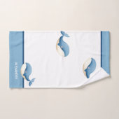 Baleine Bleue Bleue Nautique (Serviette à main)