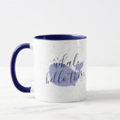 Baleine Bleue, Bonjour Il Y A Du Café Mug (Gauche)