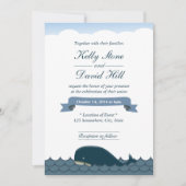 Baleine Bleue Classique & Invitations de Mariage d (Devant)