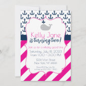 Baleine bleue Invitation d'anniversaire (Devant)