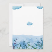 Baleine bleue Invitation de fête d'anniversaire (Dos)