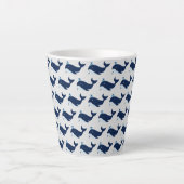 Baleine bleue, Mug latte nautique (Devant)