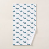 Baleine Bleue Plage Plage Serviette Ensemble (Serviette à main)
