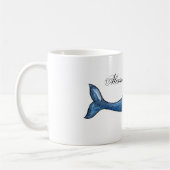 Baleine bleue. Tasse de poisson nautique. Cadeau d (Gauche)