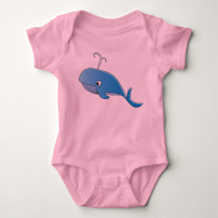 Baleine - Body en jersey pour bébé