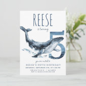 Baleine cinquième anniversaire Invitation (Debout devant)