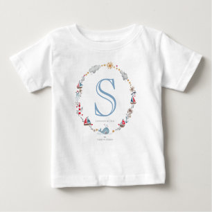 Baleine de mer Monogram   Baby Boy   T-shirt