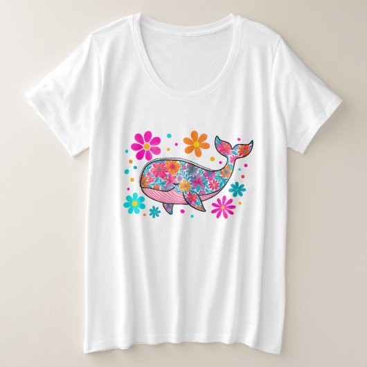 Baleine d'été de Preppy Floral (Design devant)
