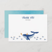 Baleine d'un Carte de remerciements temporel (Devant / Derrière)