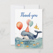 Baleine d'un garçon du temps Anniversaire Merci (Devant)