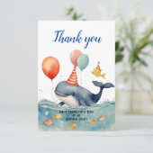 Baleine d'un garçon du temps Anniversaire Merci (Debout devant)