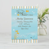 Baleine d'une grande invitation de baby shower (Debout devant)