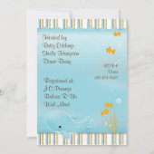 Baleine d'une grande invitation de baby shower (Dos)