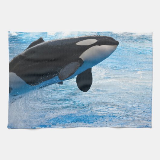 Baleine d'une serviette de cuisine de temps (Horizontal)