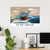 Baleine échouée - Poster motivationnel (Bureau à domicile)