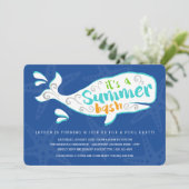 Baleine | Invitation de fête d'anniversaire (Debout devant)