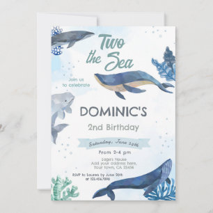 Baleine Invitation du 2e anniversaire