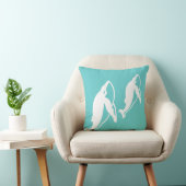 baleine mère et bébé sur un oreiller bleu (Chaise)