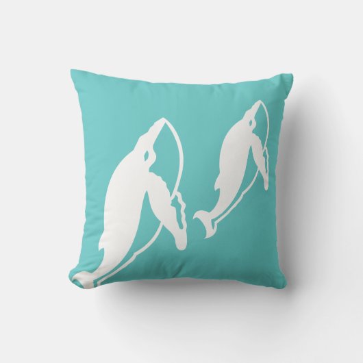 baleine mère et bébé sur un oreiller bleu (Recto)