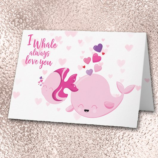 Baleine mignonne Toujours Vous Aimer Carte Valenti