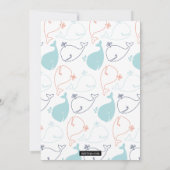 Baleine nage été Anniversaire Fête Invitation (Dos)